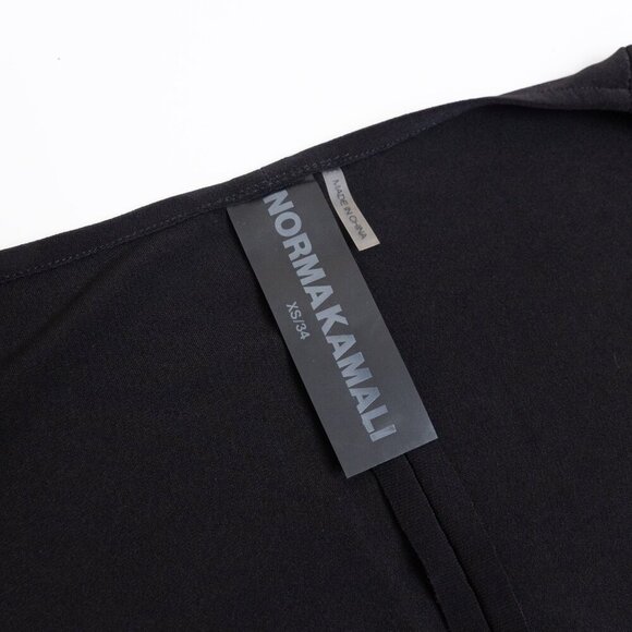 Norma Kamali Sweetheart Side Drape Dress Midi Black - Picture 13 of 13